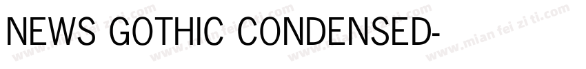 NEWS GOTHIC CONDENSED字体转换